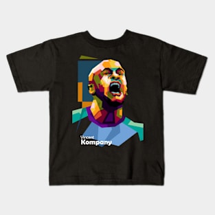 Vncent Kompany Ekspression In Wpap Art Kids T-Shirt